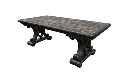Rustic Wooden Table isolated transparent background