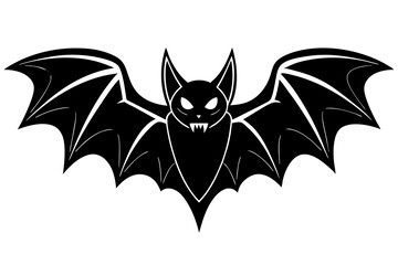 Vector Halloween Bat Icon Illustration Silhouette