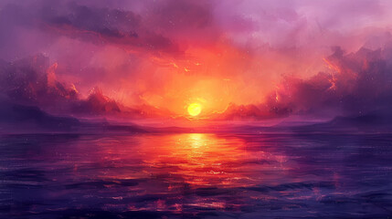 Captivating display of colorful clouds blending at sunset, creating wonder.