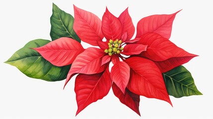 Obraz premium A beautiful poinsettia plant in a pot, perfect for the holiday season.