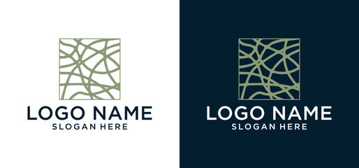 Neuron Logo, Neural Vector or Seaweed Neuron Abstract Molecular Design, Template Illustration.