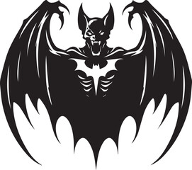 Bat vector black silhouette