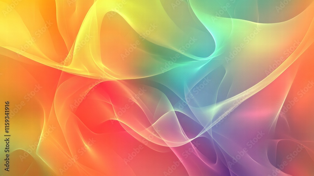 Aufkleber Vibrant abstract explosion of colors with copy space for text and creative mock up design ideas. Generative AI