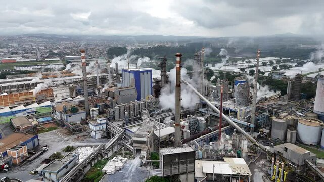V&iacute;deo mostrando a opera&ccedil;&atilde;o de uma ind&uacute;stria de papel e celulose, com destaque para as m&aacute;quinas em funcionamento, o processo de fabrica&ccedil;&atilde;o e o ambiente industrial produtivo e eficiente
