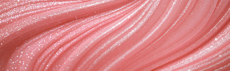 Coral pink metallic swirl with glittering highlights and a soft textured grain