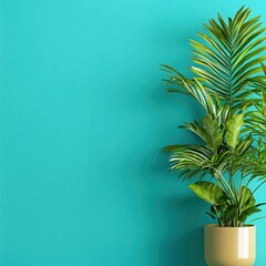 Obraz premium Bright turquoise merging into pastel aqua for a tropical and fresh look
