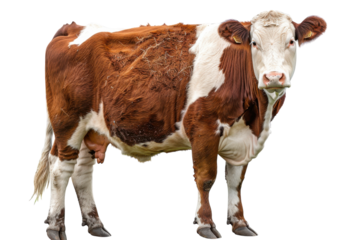 Hereford Cow PNG Isolated on Transparent Background