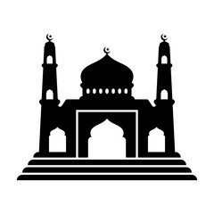 simple icon symbol mosque vector flat