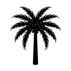 date palm tree icon symbol flat vector illustration