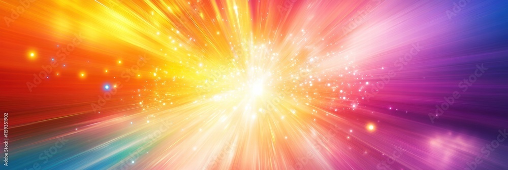Poster Vibrant explosion of colors creates dynamic background with ample copy space for creative text placement. Generative AI