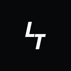 letter LT TL  logo black background vector template 
