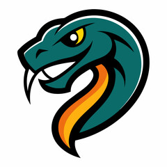 indian python mascot logo design vector art illustration