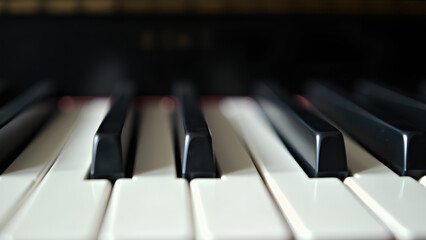Eine Nahaufnahme der Klaviertasten eines Flügels