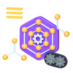 Obraz premium Nano Technology 3D Icon, symbolizing the manipulation of matter at the atomic and molecular scale, showcasing innovation in various fields such as medicine, electronics, and materials science