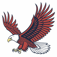 eagle with red ribbon
