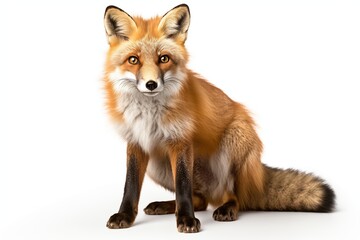 Obraz premium A beautifully detailed portrait of a red fox, showcasing its vibrant fur and keen expression, ideal for wildlife lovers.