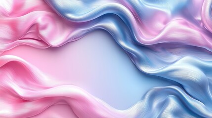Obraz premium Pink and blue iridescent silk fabric background.