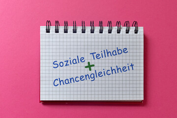 Soziale Teilhabe plus Chancengleichheit, Heftnotiz