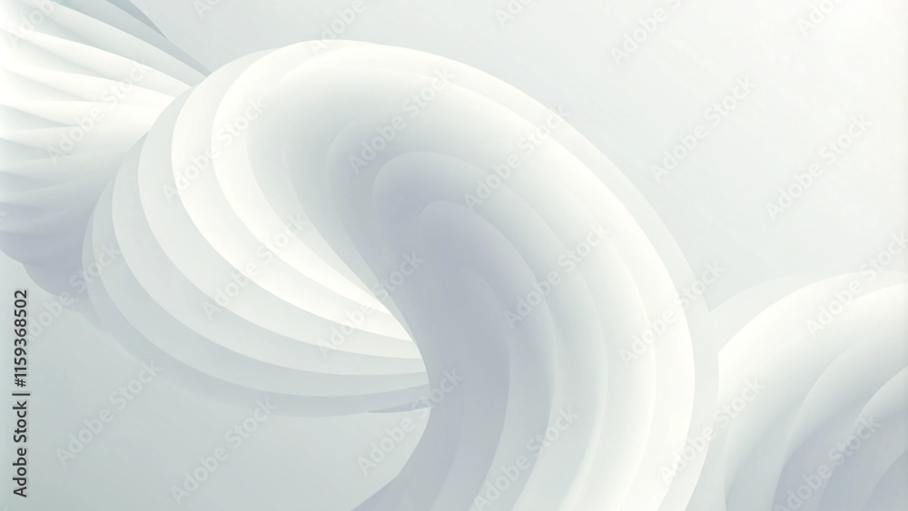Poster white and grey fluid wave. duotone geometric compositions with gradient 3d flow shape. innovation mo