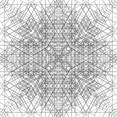 seamless op art creative geometric pattern, ornament, modern art lines black and white background, fashion print, vector decorative texture