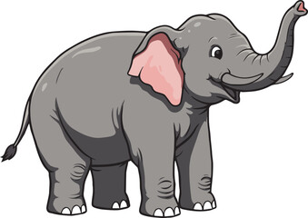 Cartoon Old Elephant vector icon illustration Graphic Design