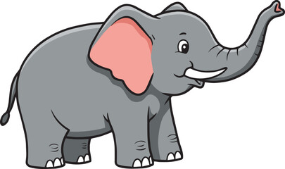Cute Cartoon elephant vector icon illustration Graphic Design