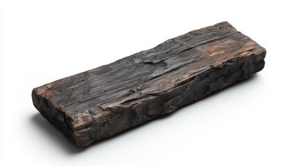 Fototapeta premium Charred Timber Plank - A Rustic Architectural Element