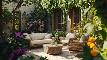 Fototapeta premium sofa in the garden