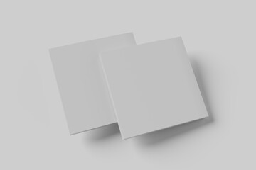 Two Closed blank Book Mockups on a white background