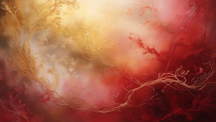 Red And Golden Abstract Background
