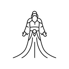 Allah color icon. Muslim religion.