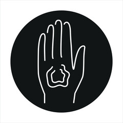 Obraz premium Scald line color icon. Household injuries sign for web page