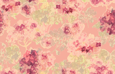 allover flower and geometrical  allover seanless design for printing