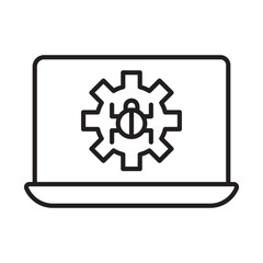 Vulnerability Assessment Icon – Identifying and Mitigating Weaknesses in Systems - Editable stroke vector line icon