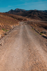 Path to viewpoint during sunset in Tarajalejo
 In the Canary Islands, Spain 
