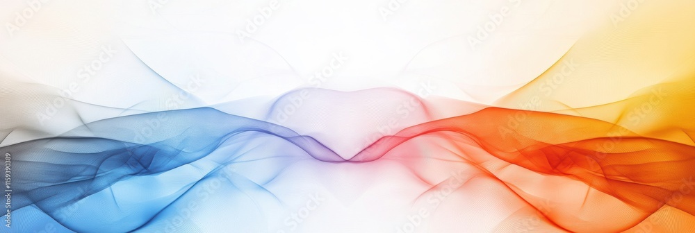 Aufkleber Colorful abstract fractal patterns with smooth lines and ample copy space for creative projects and presentations. Generative AI