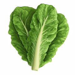 Obraz premium Realistic fresh romaine lettuce head isolated on transparent background Generative Ai.