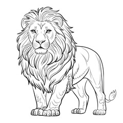 lion cartoon isolated on white