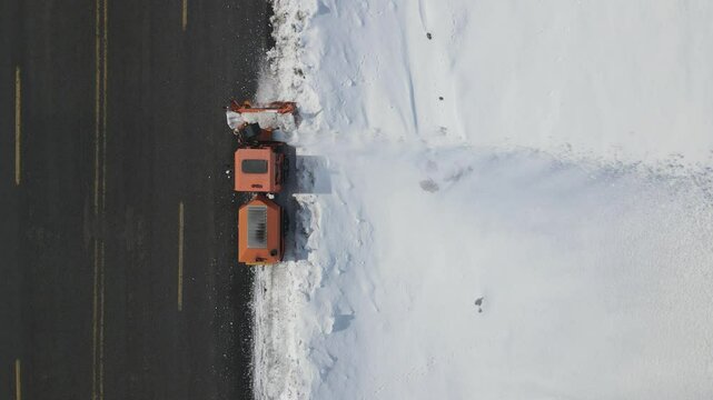 Snow Plow On Asphalt