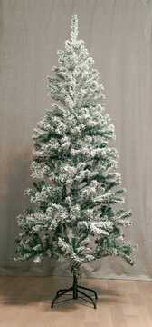artificial snowed Christmas Tree