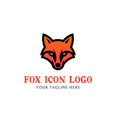 a stylized abstract representation of a fox