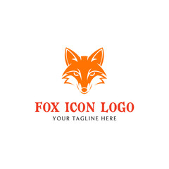 a stylized abstract representation of a fox