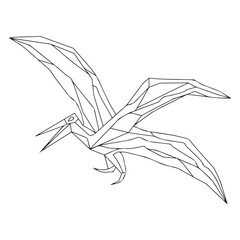 Coloring book for children, Pteranodon © firoz