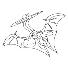 Coloring book for children, Pteranodon © firoz