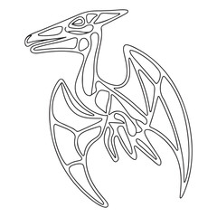 Coloring book for children, Pteranodon © firoz