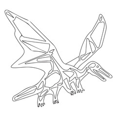 Coloring book for children, Pteranodon © firoz