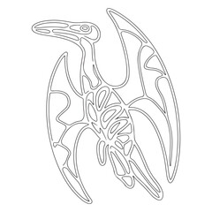 Coloring book for children, Pteranodon © firoz