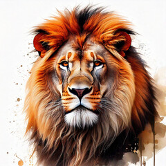 Naklejka premium powerful lion illustration 