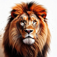 Naklejka premium powerful lion illustration 