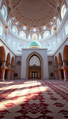 Obraz premium illustration of amazing architecture design of muslim mosque 